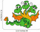 Cute three headed dragon Wall Decal