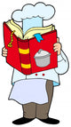 Chef Reading Cookery Book