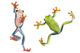 Two Red Eyed Tree Frogs Wall Decal