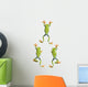Three Red Eyed Tree Frogs Climbing Wall Decal