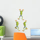 Three Red Eyed Tree Frogs Climbing Wall Decal