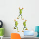 Three Red Eyed Tree Frogs Climbing Wall Decal