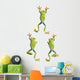Three Red Eyed Tree Frogs Climbing Wall Decal