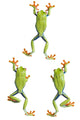 Three Red Eyed Tree Frogs Climbing Wall Decal