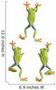 Three Red Eyed Tree Frogs Climbing Wall Decal