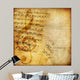 musical background in retro style Wall Mural