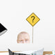 Part Of A Man's Head And A Sign Wall Decal