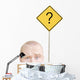 Part Of A Man's Head And A Sign Wall Decal