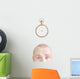 Part Of A Man's Head And A Stop Watch Wall Decal