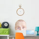 Part Of A Man's Head And A Stop Watch Wall Decal