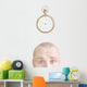 Part Of A Man's Head And A Stop Watch Wall Decal