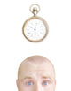 Part Of A Man's Head And A Stop Watch Wall Decal