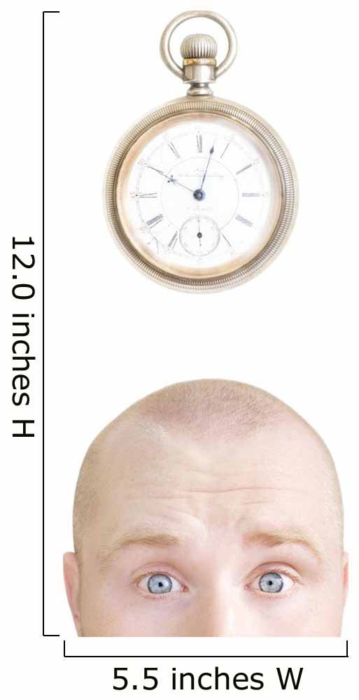 Part Of A Man's Head And A Stop Watch Wall Decal