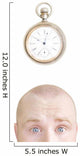 Part Of A Man's Head And A Stop Watch Wall Decal
