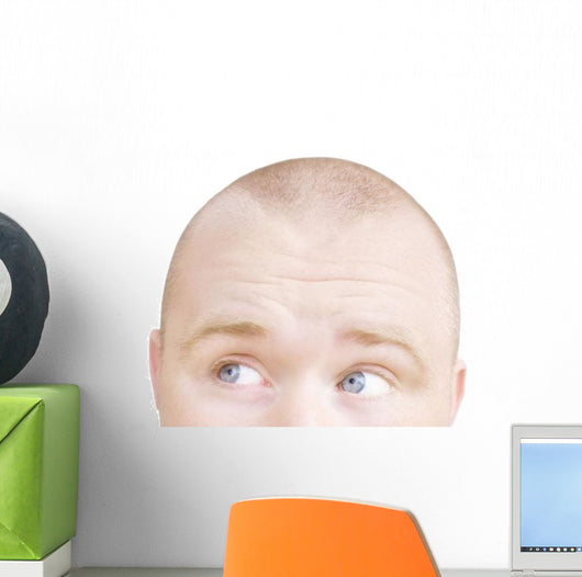 Part Of A Man's Head Looking Sideways Wall Decal