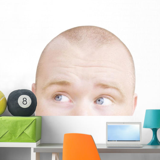 Part Of A Man's Head Looking Sideways Wall Decal