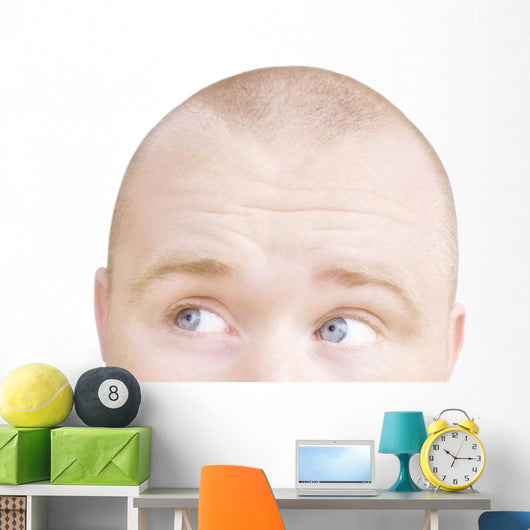 Part Of A Man's Head Looking Sideways Wall Decal