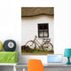 Tahtched Cottage And Bike Wall Mural