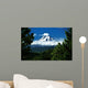 Mount Hood Framed By Trees, Oregon, Usa Wall Mural