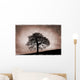 Tree Against A Stormy Sky Wall Mural