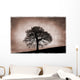 Tree Against A Stormy Sky Wall Mural