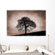 Tree Against A Stormy Sky Wall Mural