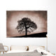 Tree Against A Stormy Sky Wall Mural