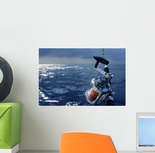 Angler boat big game fishing in saltwater Wall Mural