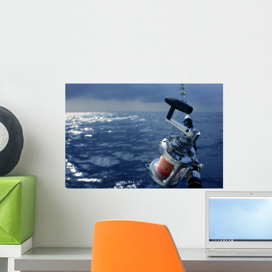 Angler boat big game fishing in saltwater Wall Mural