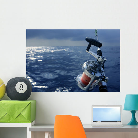 Angler boat big game fishing in saltwater Wall Mural
