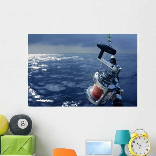 Angler boat big game fishing in saltwater Wall Mural