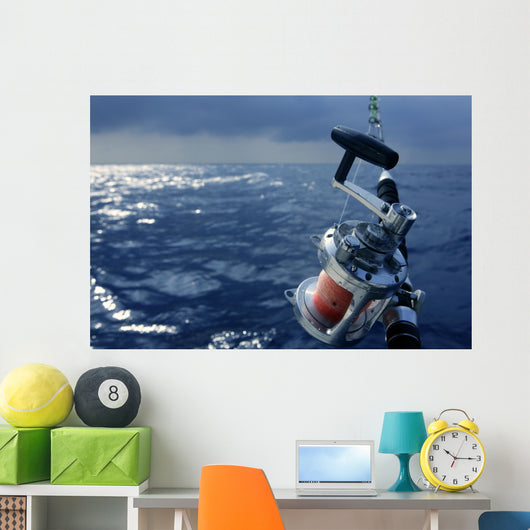 Angler boat big game fishing in saltwater Wall Mural