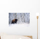 Bison In The Snow, Elk Island National Park, Alberta, Canada Wall Mural