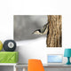 Bird On The Side Of A Tree Wall Mural