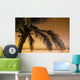 Palm Tree And Sunset In Mexico Wall Mural