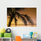 Palm Tree And Sunset In Mexico Wall Mural