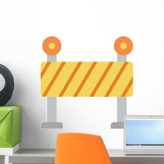 Construction Barrier Flat Wall Decal