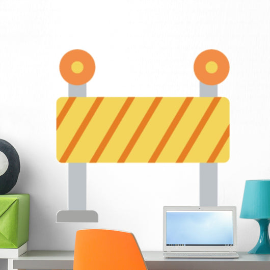 Construction Barrier Flat Wall Decal
