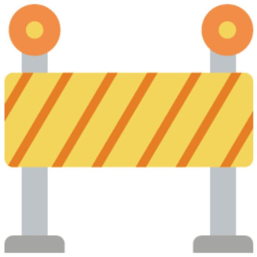 Construction Barrier Flat Wall Decal
