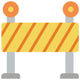 Construction Barrier Flat Wall Decal