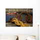 Harbour With Mooring And Fishing Boat Wall Mural