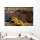 Harbour With Mooring And Fishing Boat Wall Mural