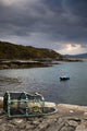 Boat In The Water, Loch Sunart, Scotland Wall Mural