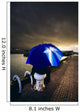 Person With Umbrella In Stormy Skies Wall Mural