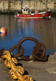 Harbour With Mooring And Fishing Boat Wall Mural
