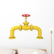 Oil Pipe Hydrant Wall Decal