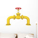 Oil Pipe Hydrant Wall Decal