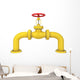 Oil Pipe Hydrant Wall Decal