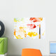 Paint Splatters And Paint Brush Wall Mural