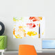 Paint Splatters And Paint Brush Wall Mural